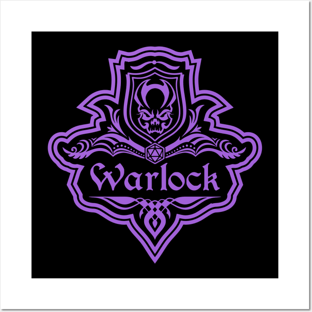 D&D Warlock 1 Color Emblem Wall Art by Sunburst